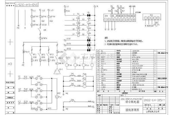 綜合配電箱接線圖